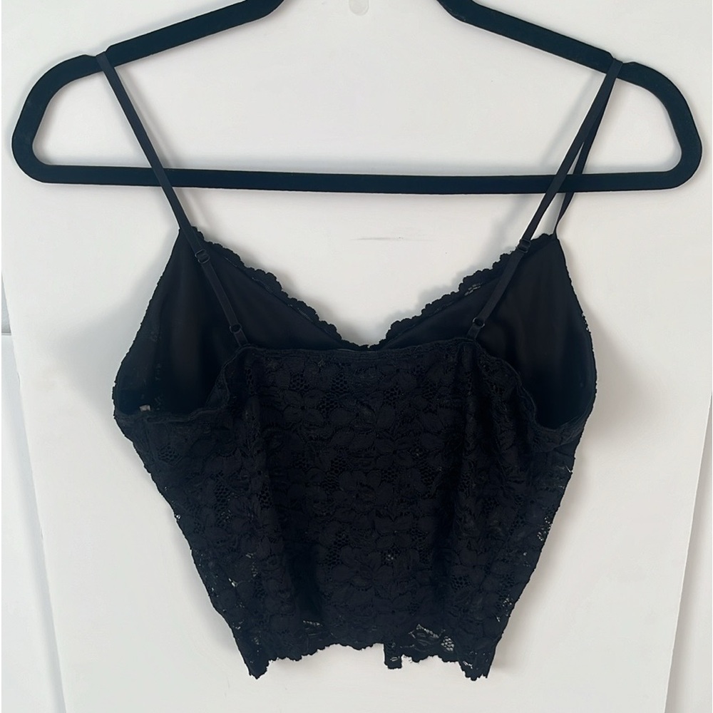 Active USA Women’s Black Lace Cami Festival Boho Cowgirl Size Large